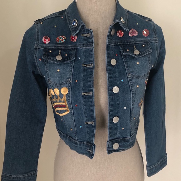 YMI Other - Girl Denim Jacket with mix media accents